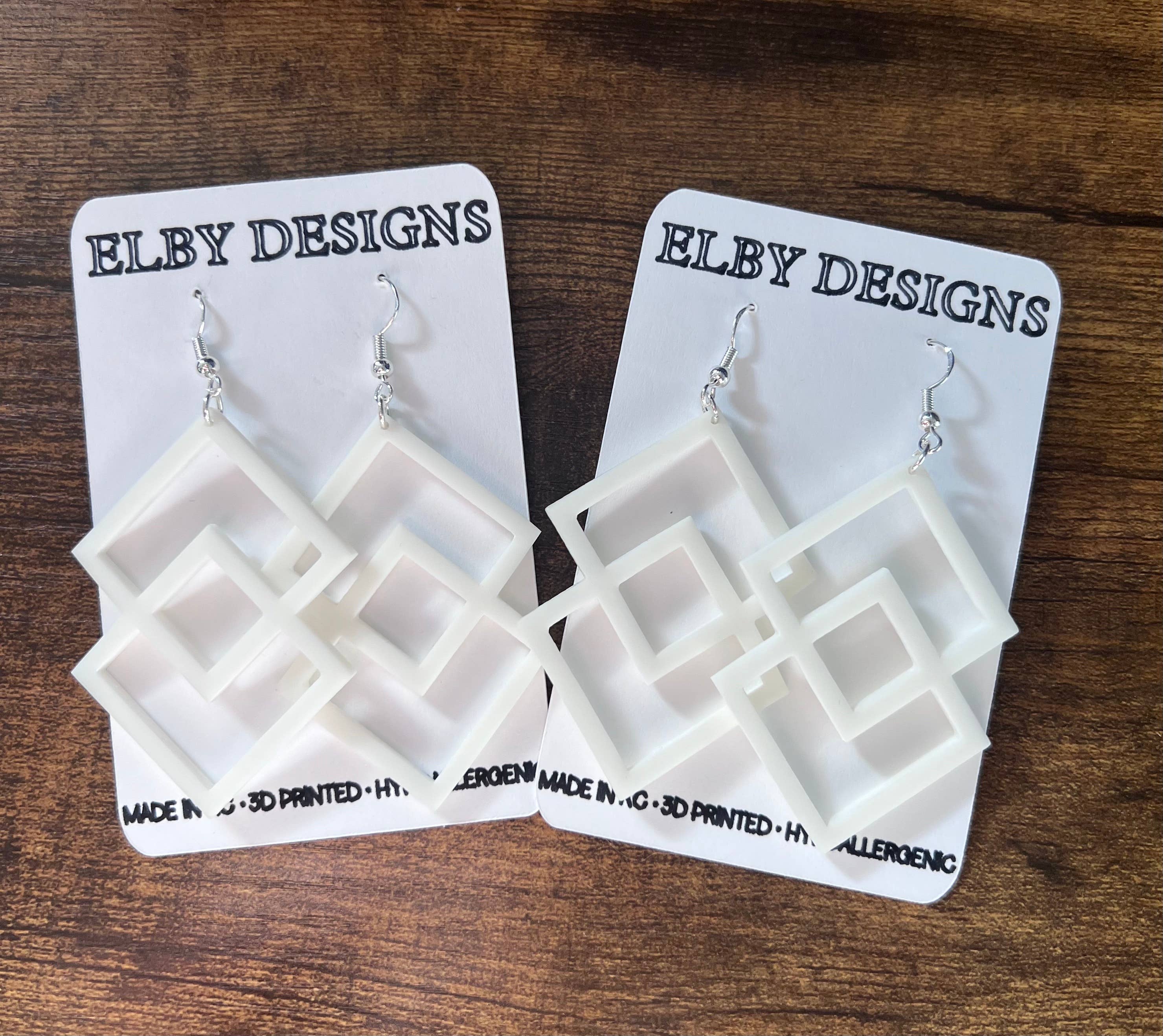 Elby Designs - Wholesale Dangle Earrings - Double Square Earrings8