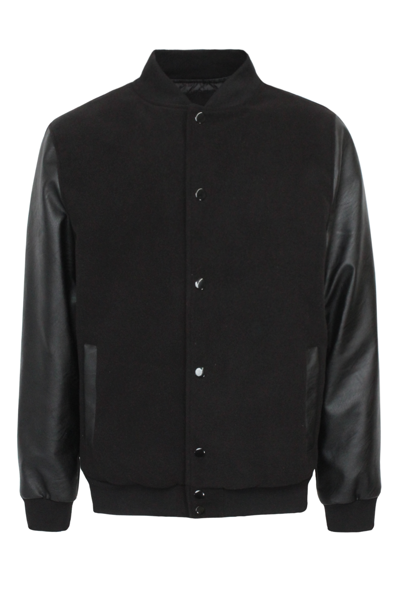 Victorious - Vente Veste d'université/de baseball – homme - Veste essentielle Melton JK5073 (Paquet ouvert)2