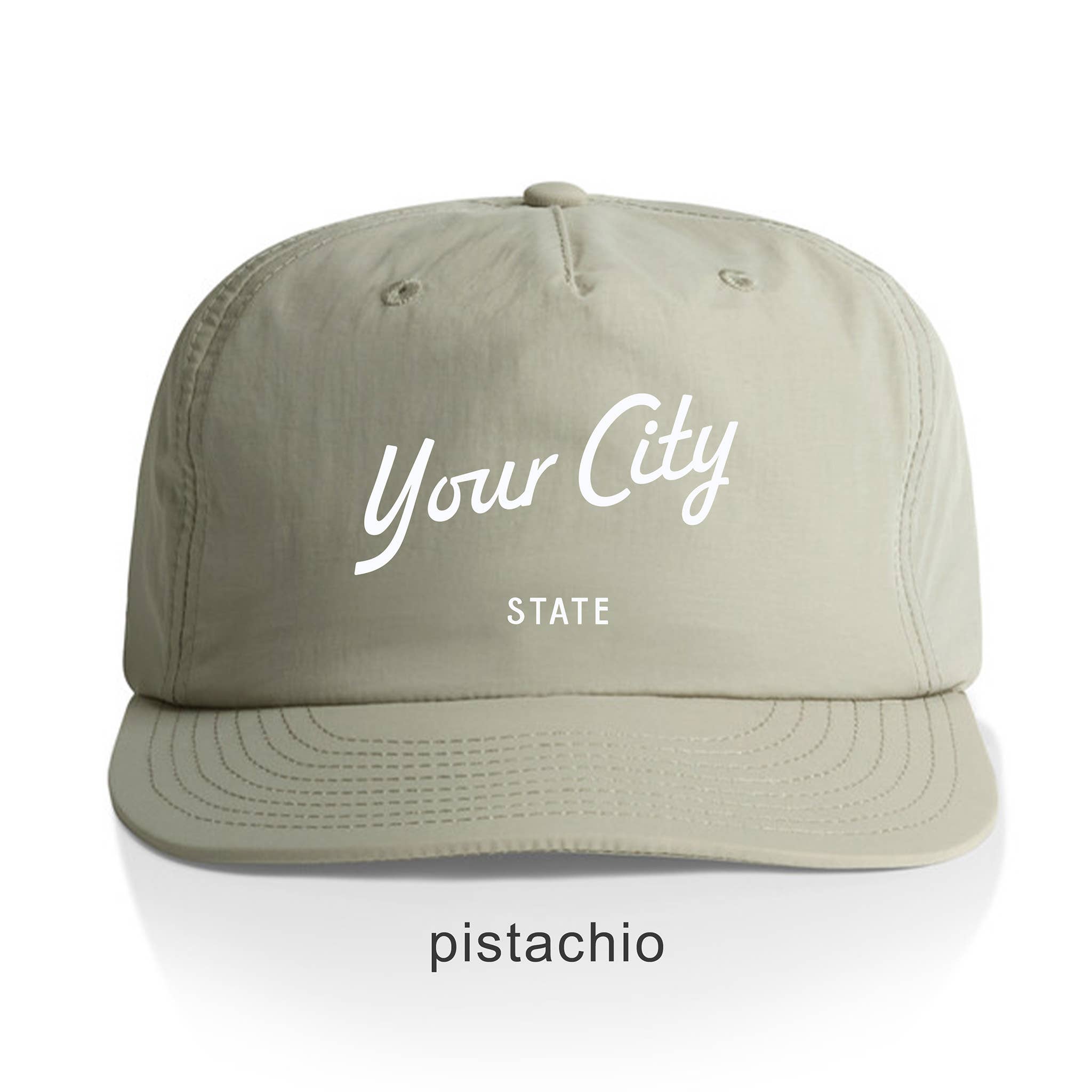 Endless August Supply Co. – wholesale Flat-brimmed cap – Unisex – Custom Nylon Hat | Script Text Customizable Hat | Name Drop18