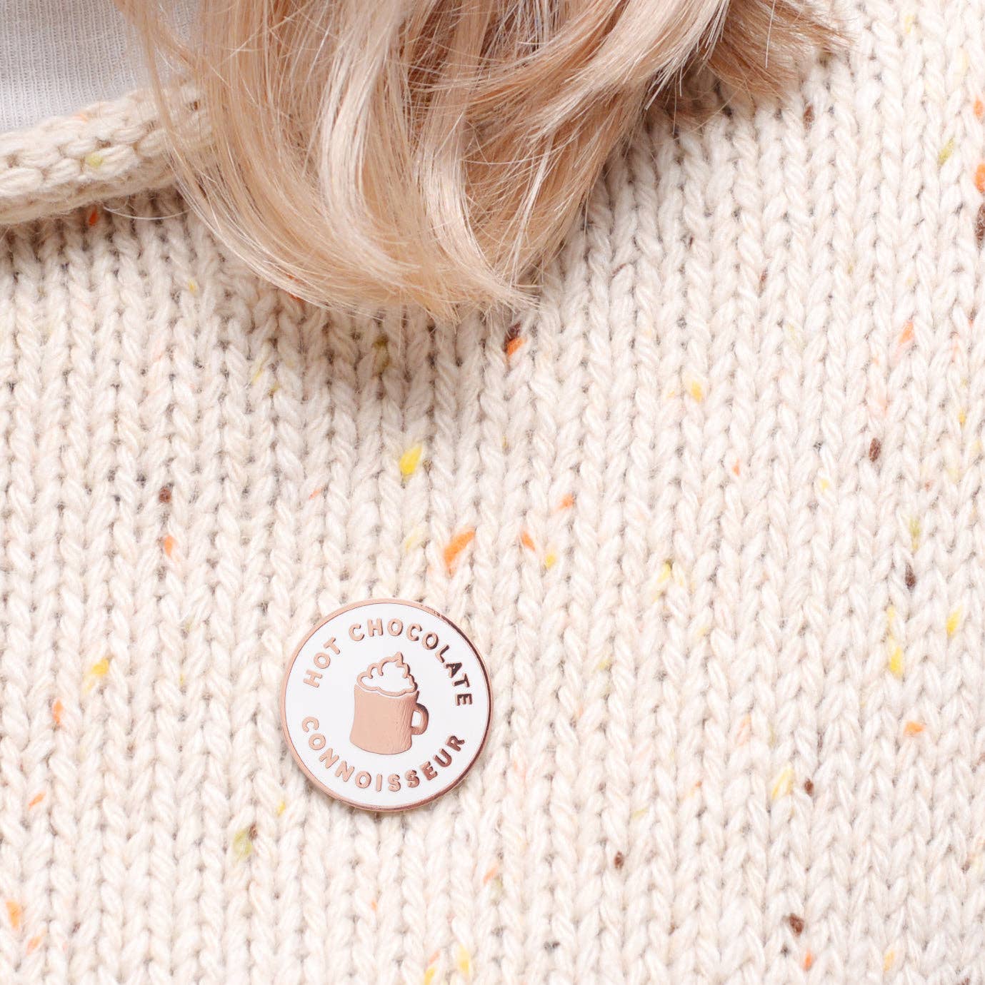 Alphabet Bags – wholesale Lapel pin/button – Hot Chocolate Connoisseur - Enamel Pin2