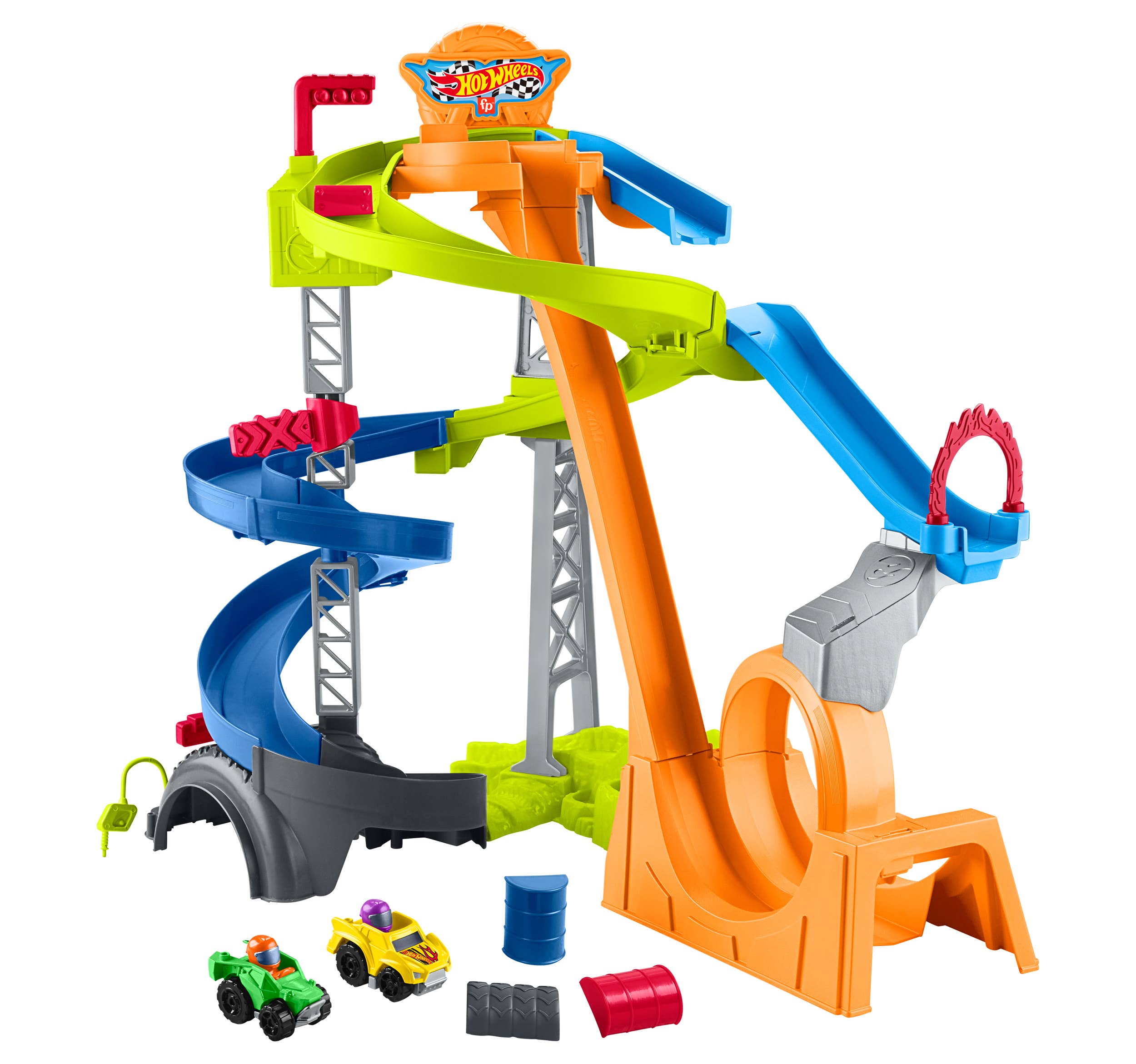 Variety Distributors - Wholesale Toy Set - Kids - Little People Hot Wheels Spiral Stunt Speedway Playset0