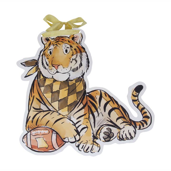 Gold Tiger MO State Shape Door Hanger for wholesale by Barrel Down South