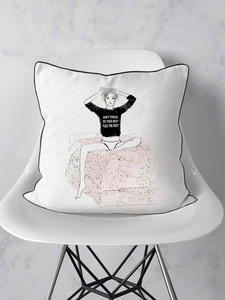 F*ck The Rest kussensloop voor wholesale door Alison Gordon Studio