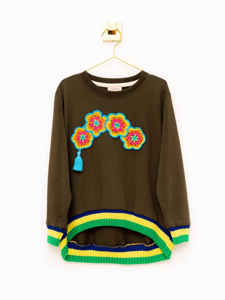 FELPA FRIDA KAKI per la vendita all'ingrosso da parte di Lunares en Mayo