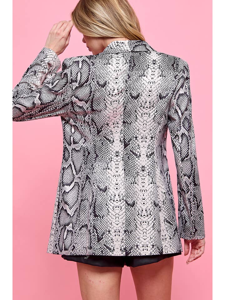 snake snakeskin long sleeve suit coat blazer . for wholesale on Faire8