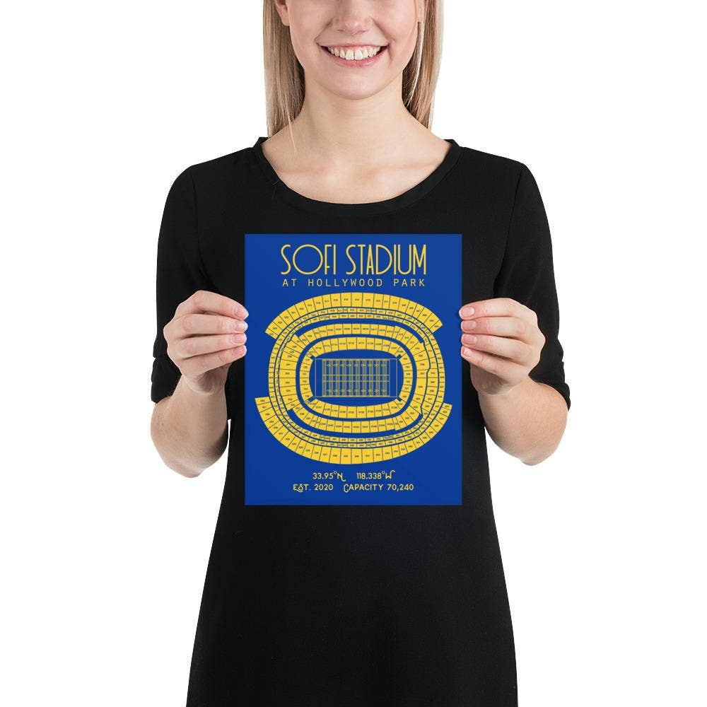 Stadium Prints by BTB - Wholesale Poster - Los Angeles Rams Stadium at Hollywood Park Poster Print0
