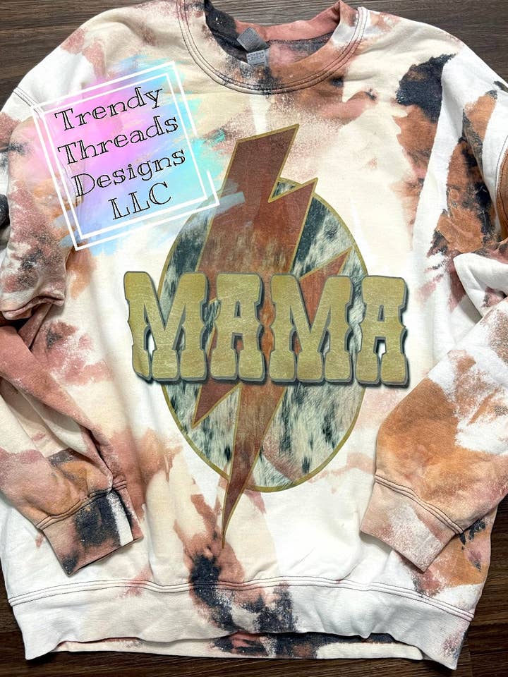 Sudadera Mama | cowhide mama para venta al por mayor de Trendy Threads Designs LLC