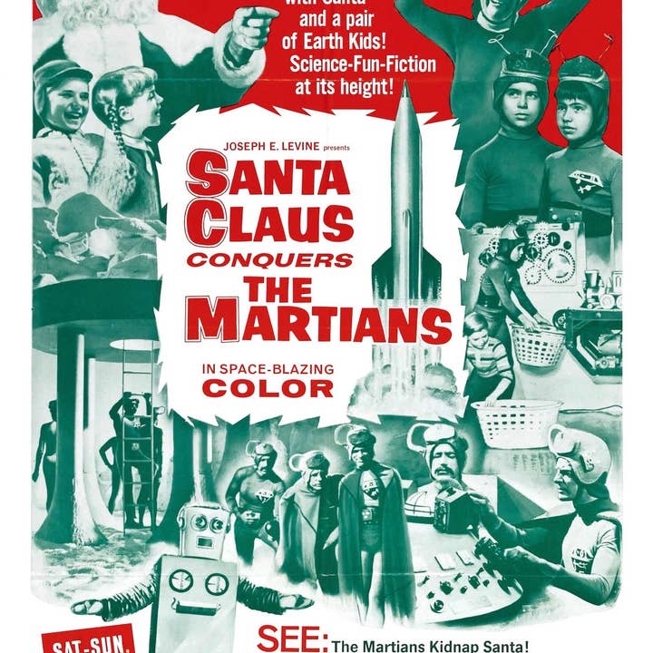 Filmplakat für Santa Claus Conquers - Weihnachtskarten für den Großhandel von The Retrospect Group Collection