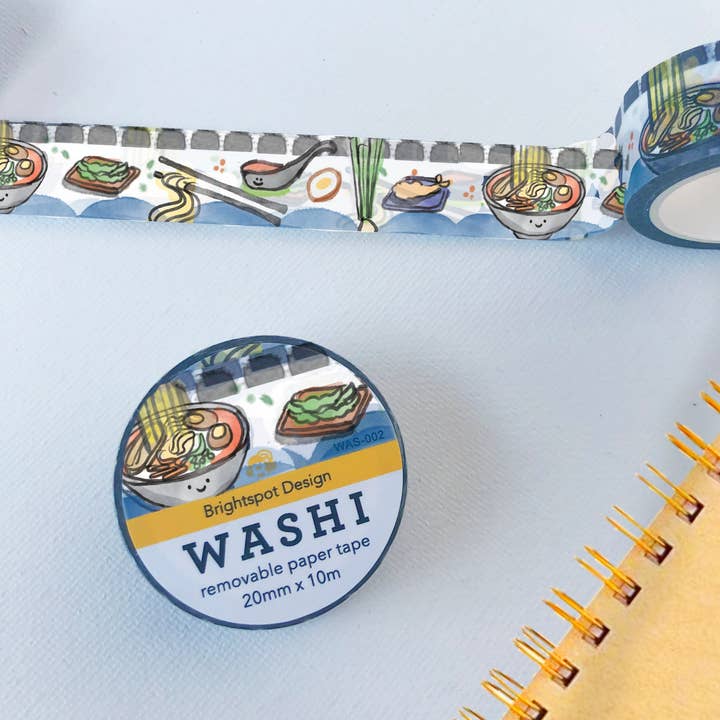 Ramen Washi Tape for wholesale by Brightspot Design