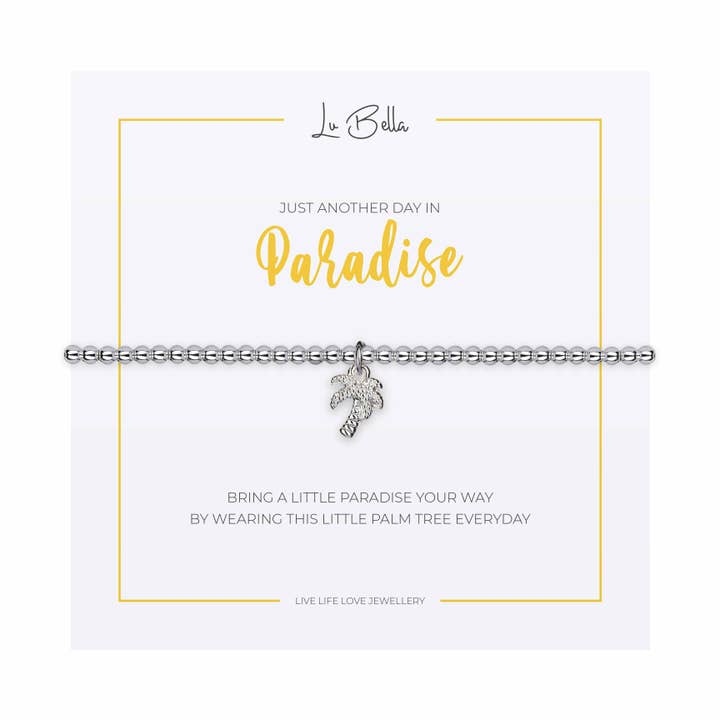 Just Another Day In Paradise Sentiments Friendship Bracelet for wholesale by Lu Bella