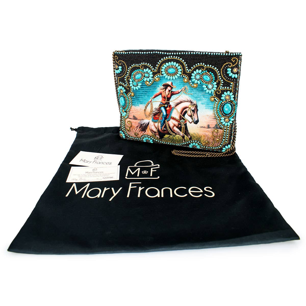 Mary Frances Accessories - Wholesale Crossbody Bag - Women's - Cowgirl Beaded and Embroidered Western Crossbody Handbag6