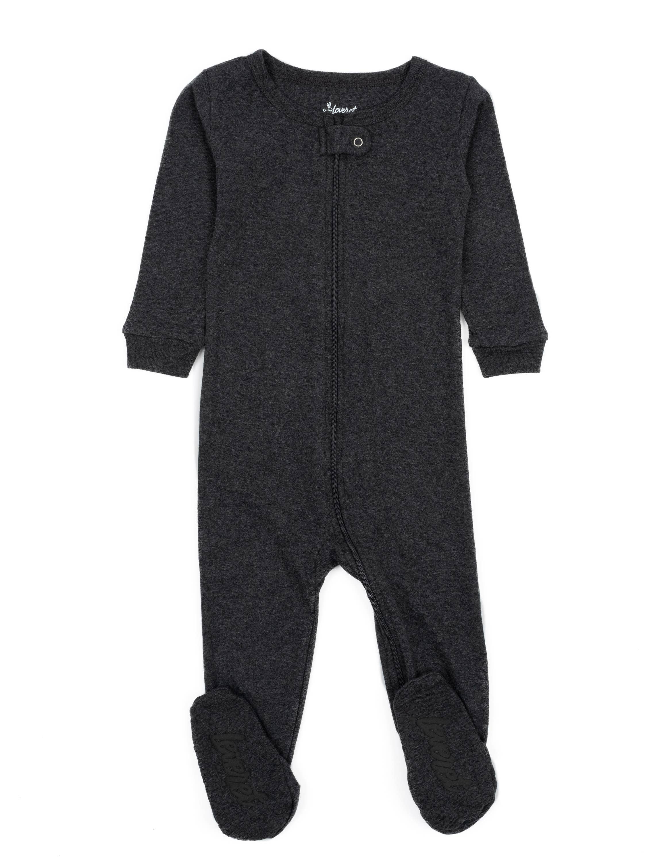 Leveret Pajamas – Fato de dormir – Bebé por atacado – Pijama de algodão com pés para crianças sólido7