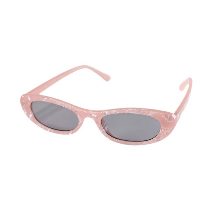 Marble Oval Sunglasses in Blush Pink for wholesale by V by Vye Eyewear