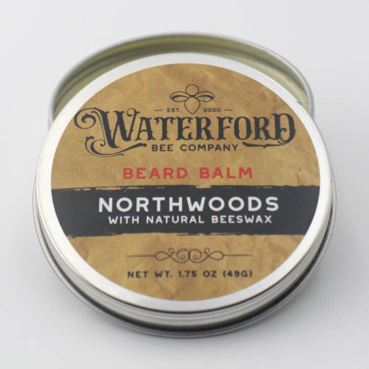 Baume à barbe Northwoods Scent, cire d'abeille et huile d'olive, 1,75 oz pour la vente par Wisconsin Bee Company