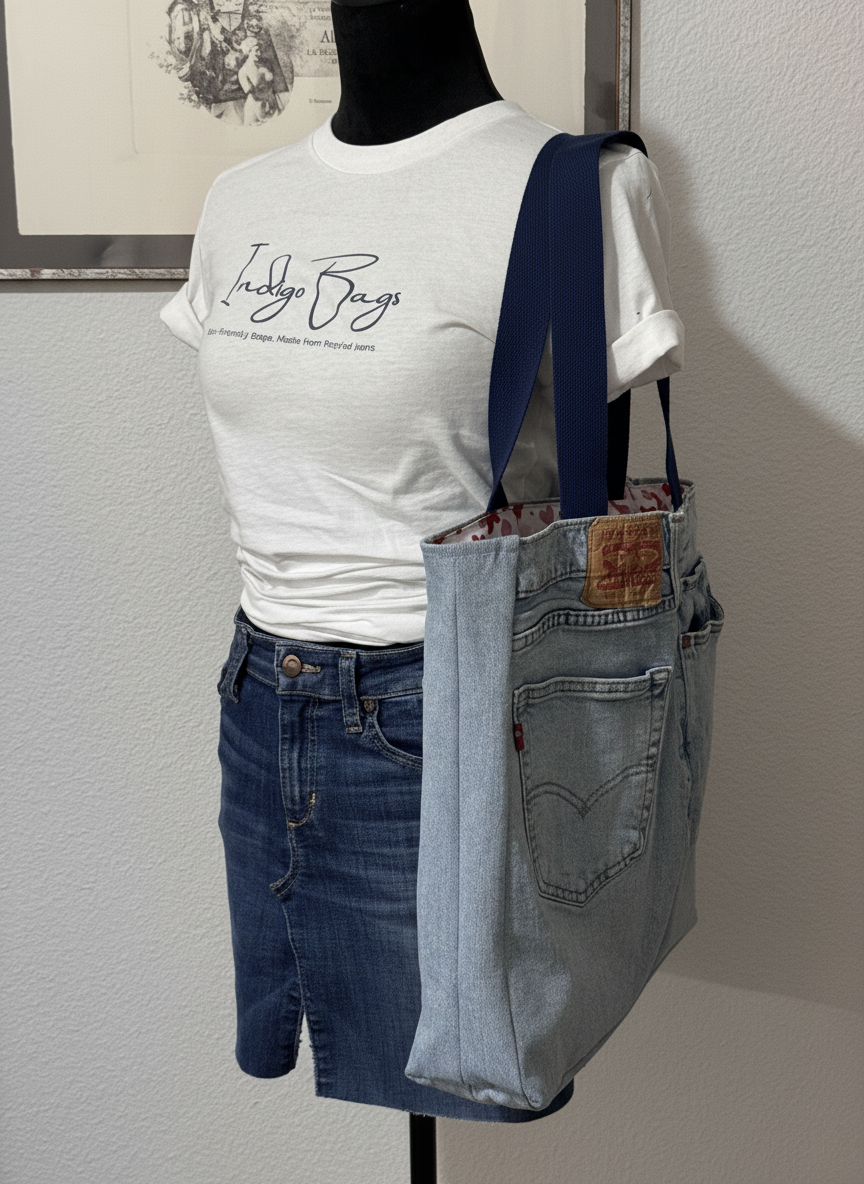 Indigo Bags - Wholesale Tote Bag - Women's - Levi's Upcycled Denim Tote Bag – double hearts5