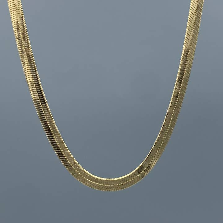 5 mm guldfarvet sildebenshalskæde for engroshandel hos Something Silver