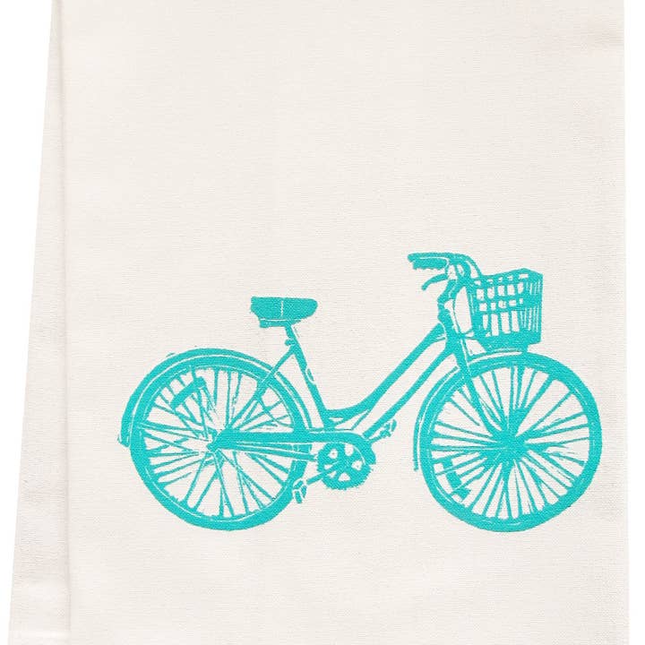 artgoodies - Wholesale Tea Towel - blue bike flour sack tea towel0