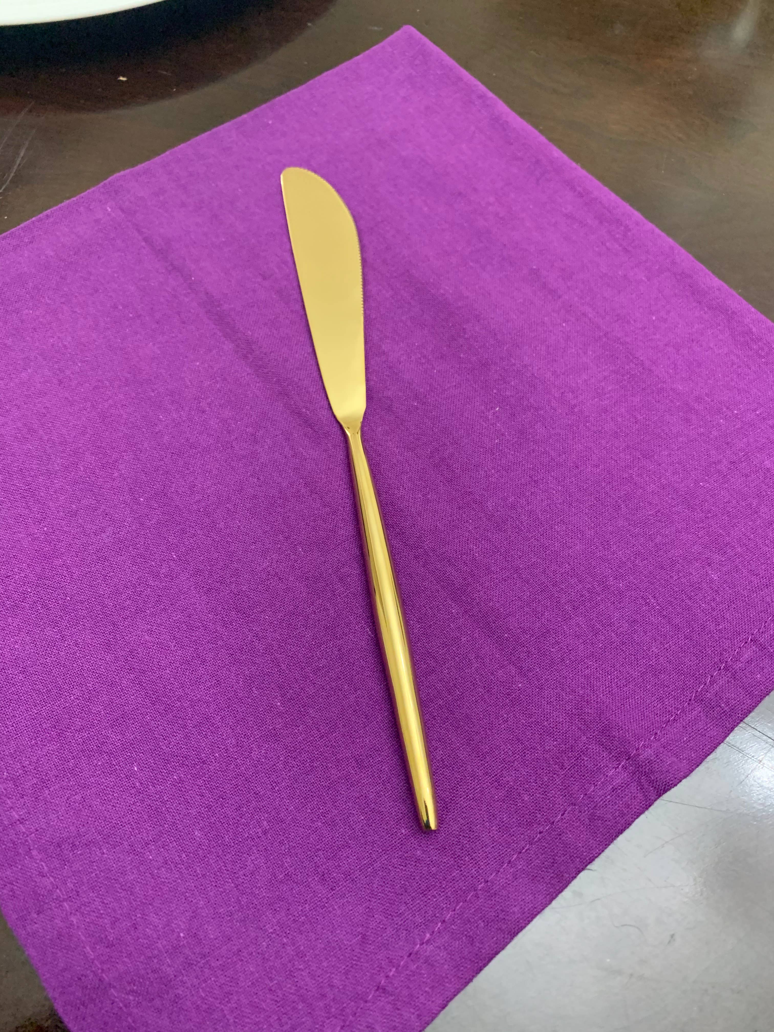 Vibhsa - Vente Set de couverts - Vibhsa Service d'argenterie moderne dorée de 20 pièces, pour 4 personnes5