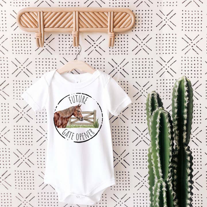 Future Gate Opener Onesie® for wholesale by ZZ Threadz