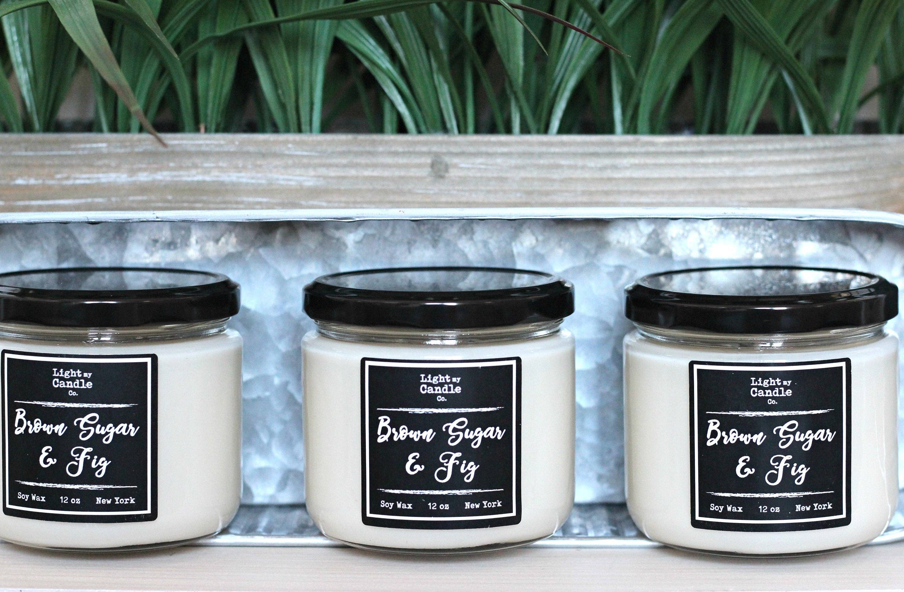Light My Candle Co - Wholesale Jar/Filled Candle - Brown Sugar & Fig Soy Candle1