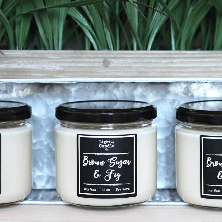 Light My Candle Co – Großhandel Kerze im Glas / gefüllte Kerze – Brown Sugar & Fig Soja Kerze1