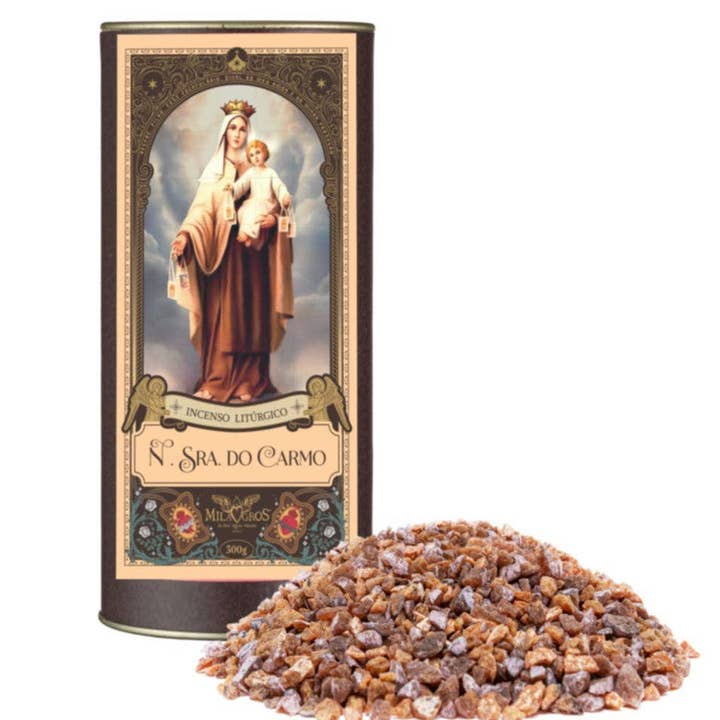 Milagros Our Lady of Mount Carmel (Nossa Senhora do Carmo) Resin Incense - 0.3-17.6oz for wholesale by Clero USA