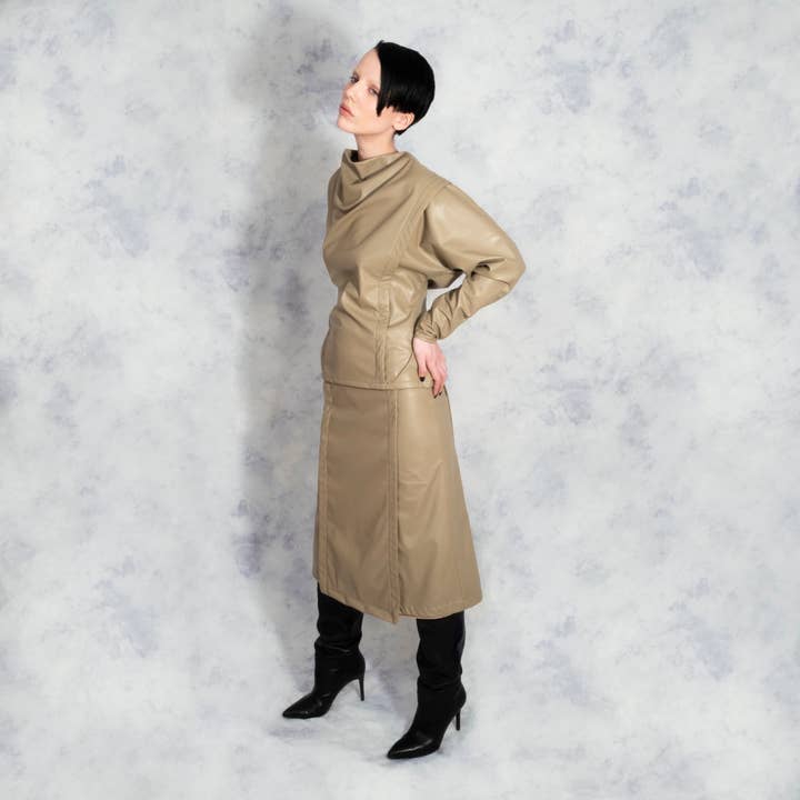 Riona Treacy - Vendita all'ingrosso Gonna - Donna - Gonna kilt in pelle vegana3