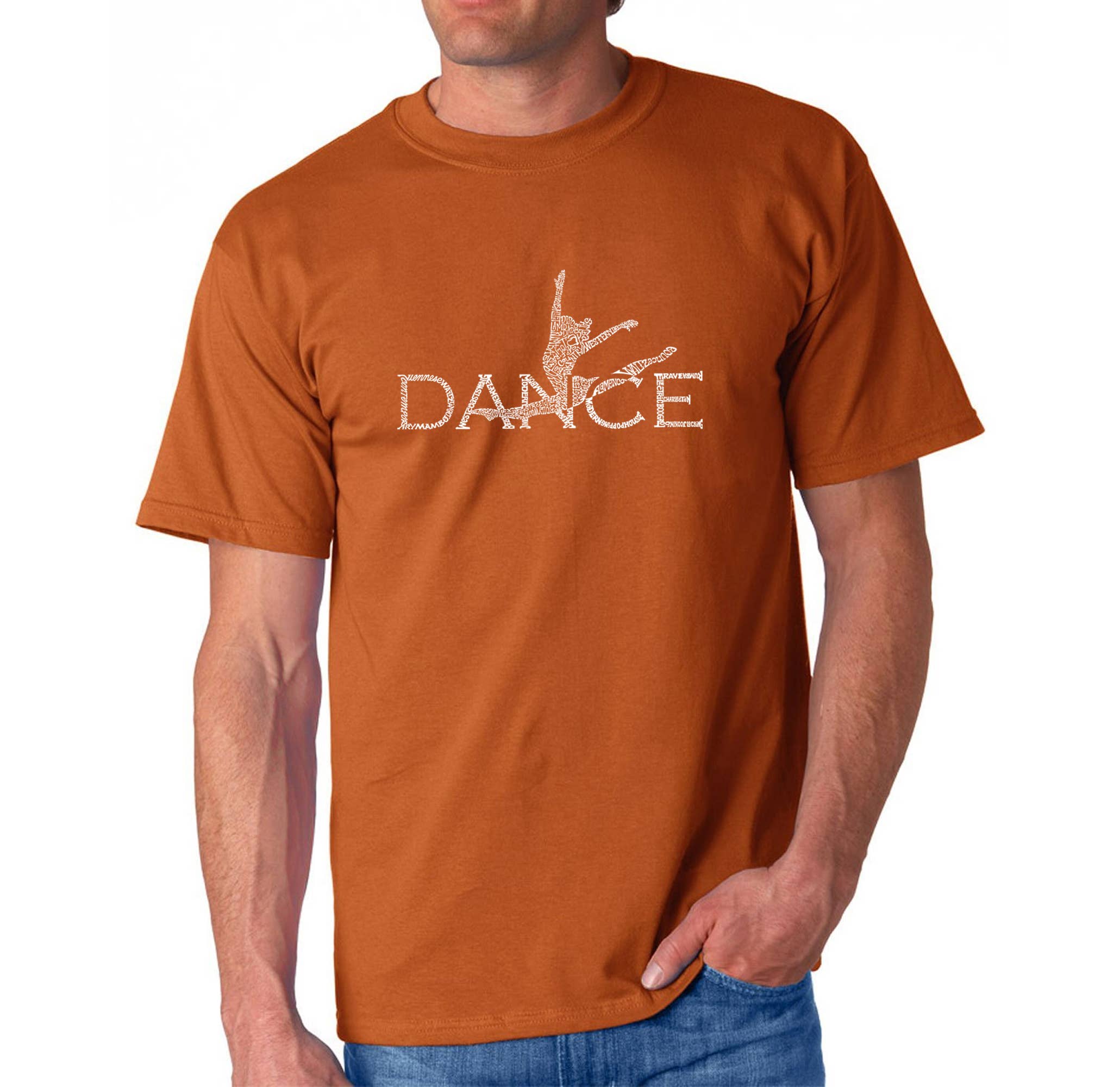 LA Pop Art - Wholesale Screen Printed T-Shirt - Men's - LA Pop Art Men's Word Art T-shirt - Dancer7
