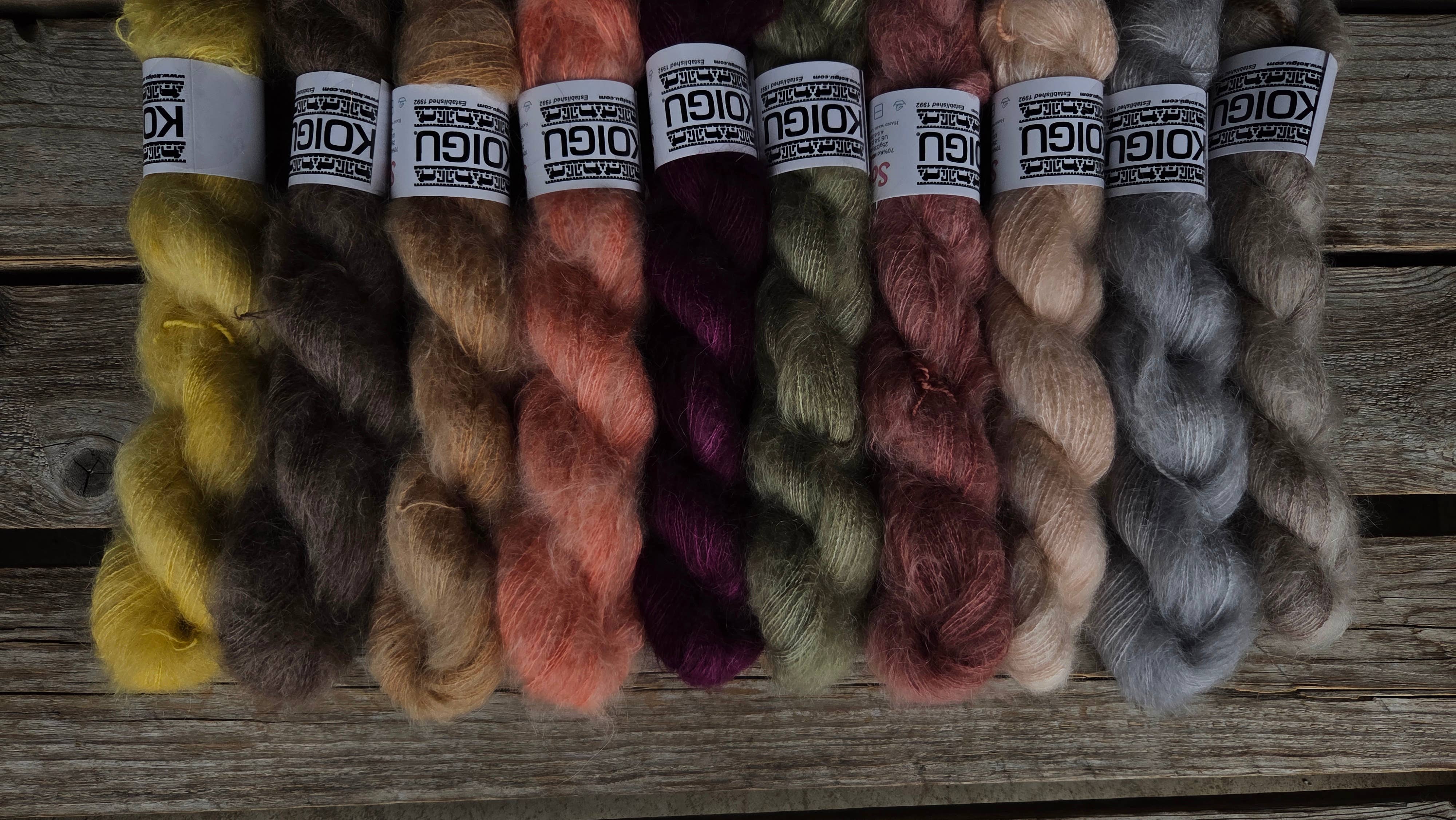 Koigu Wool Designs - Wholesale Yarn - Sofie Fall Palette (Kid/Silk Mohair)11
