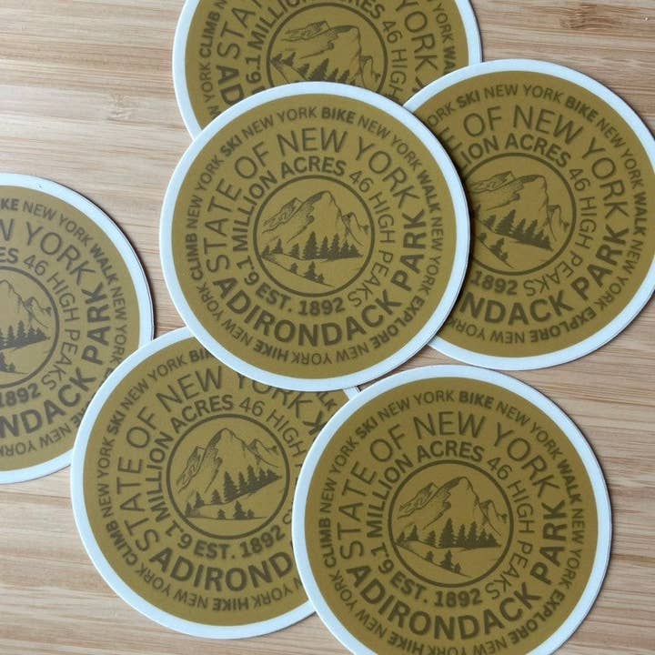 Just Wandering Co. - Wholesale Sticker - ADK Mountain Marker Sticker, Hiking Gift, 46, Water Bottle