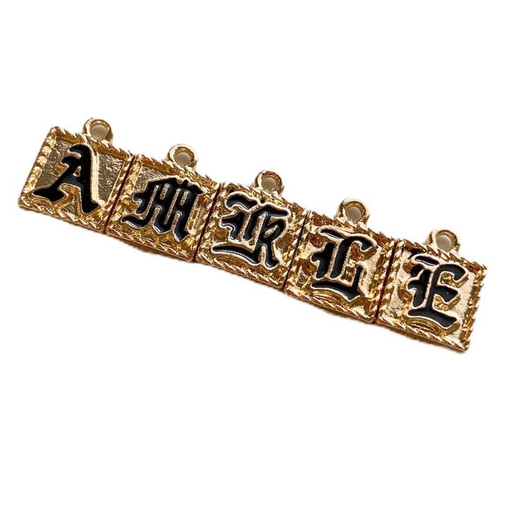 Anela's Jewelry - Wholesale Individual Charm/Pendant - Old English Letter Charms only (1cm x 1cm)