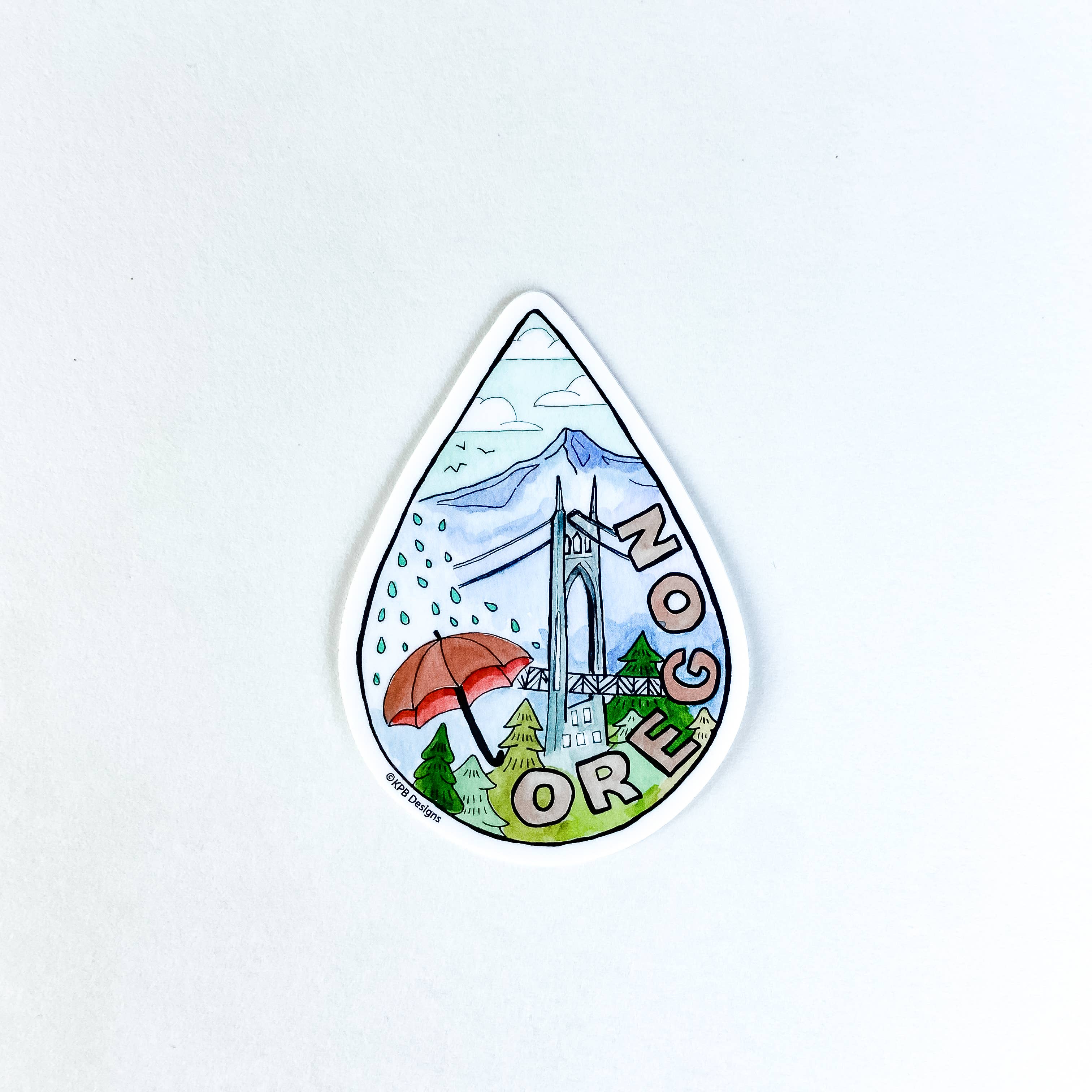 Sticker Girl - Wholesale Sticker - Oregon Raindrop Vinyl Sticker2