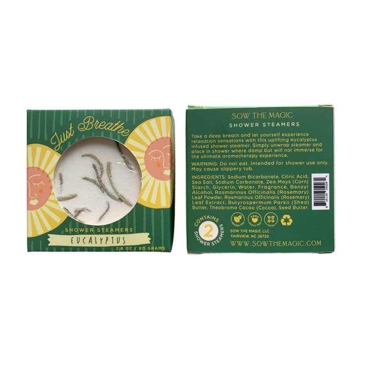 Sow the Magic - Wholesale Shower steamer/bomb - Just Breathe Eucalyptus Shower Steamer Set2