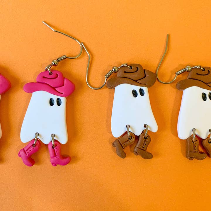 Sundried Peach - Wholesale Dangle Earrings - Cowboy Ghosts1