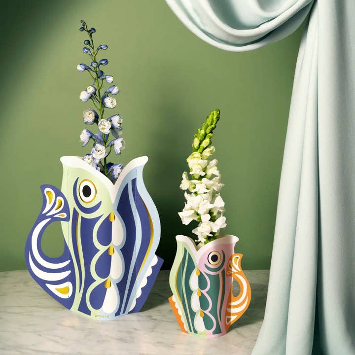 54 Celsius – wholesale Vase – Octaevo Paper Vase Fish Blue