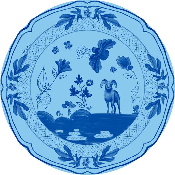 Chapel Hill Blue GOAT Dessert Collegiate Plates - 50 Pack for wholesale by Pavilion Paper