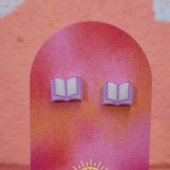 Sunshine Studio - Wholesale Stud/Post Earrings - Open Book Tiny Stud Earrings18