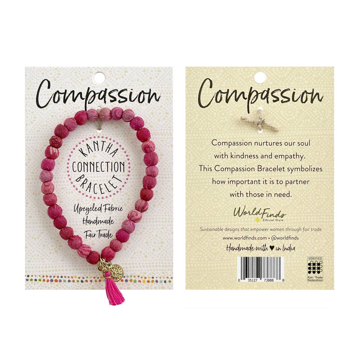 WorldFinds - Wholesale Beaded Bracelet - Compassion • Kantha Connection Bracelet1