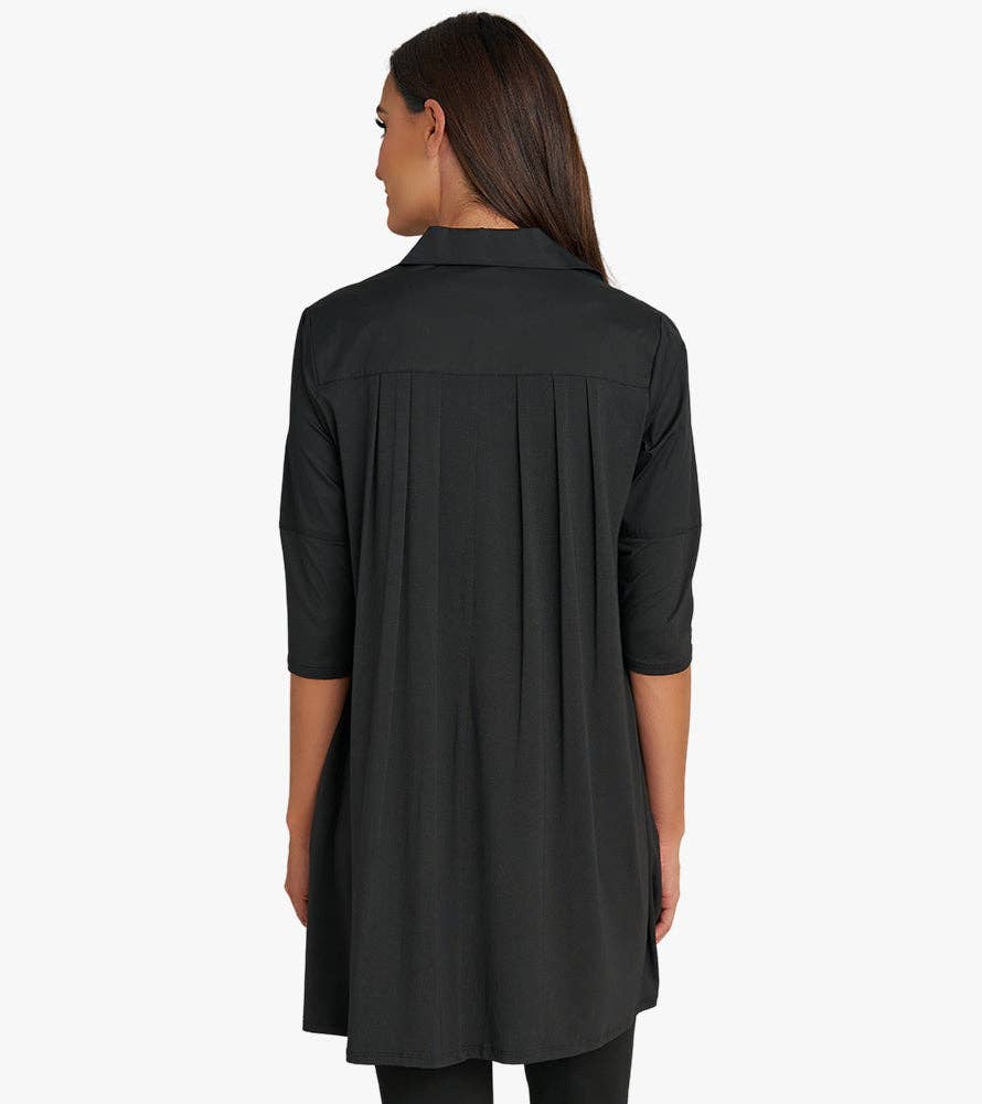 Stella Carakasi - Wholesale Tunic - Women's - Women's 3/4 Sleeve A-Line Cotton Poplin Tiburon Tunic Icon14