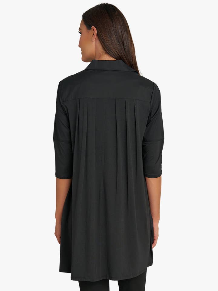 Stella Carakasi - Wholesale Tunic - Women's - Women's 3/4 Sleeve A-Line Cotton Poplin Tiburon Tunic Icon14