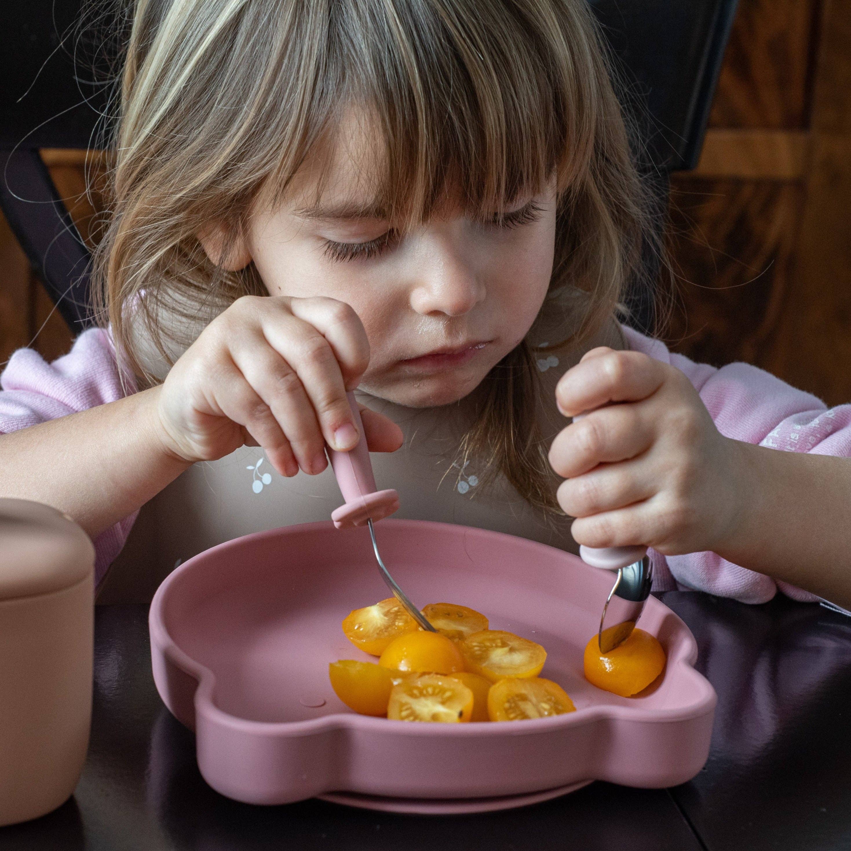 Soina - Wholesale Flatware Set - Kids & Baby - Fork/Spoon Cutlery Set (Old Pink/Pink)1