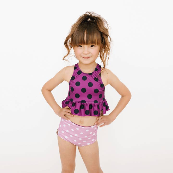 Bañador Abby Peplum - Blackberry Dot para venta al por mayor de MINI Street