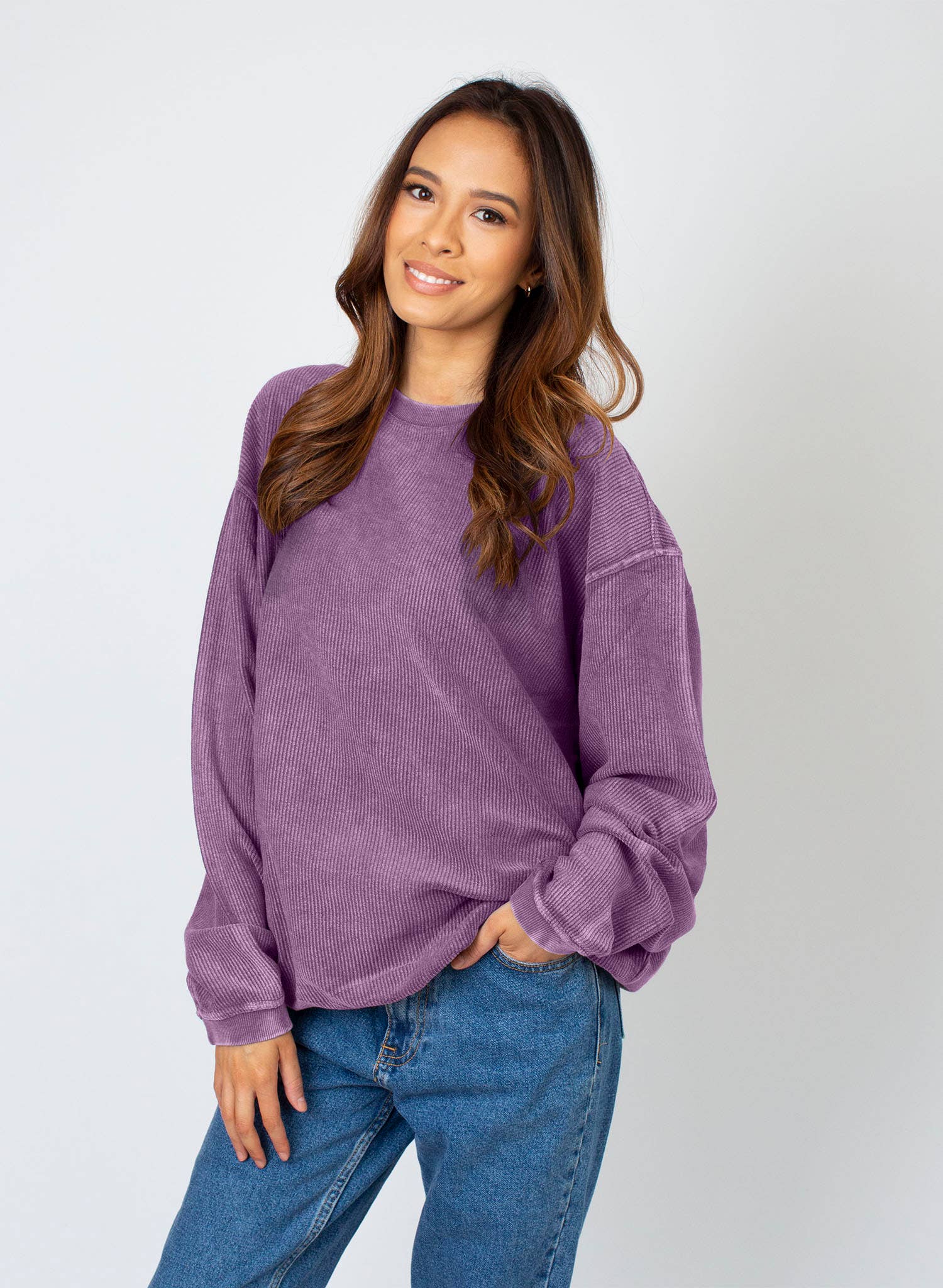 chicka-d - Wholesale Sweatshirt - Women's - The Original Corded Crew, all colors1