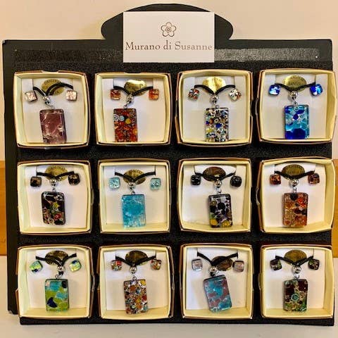 Alice Sturzinger LLC - Vendita all'ingrosso Parure di gioielli - Set di gioielli in vetro di Murano con scatola - colori assortiti6