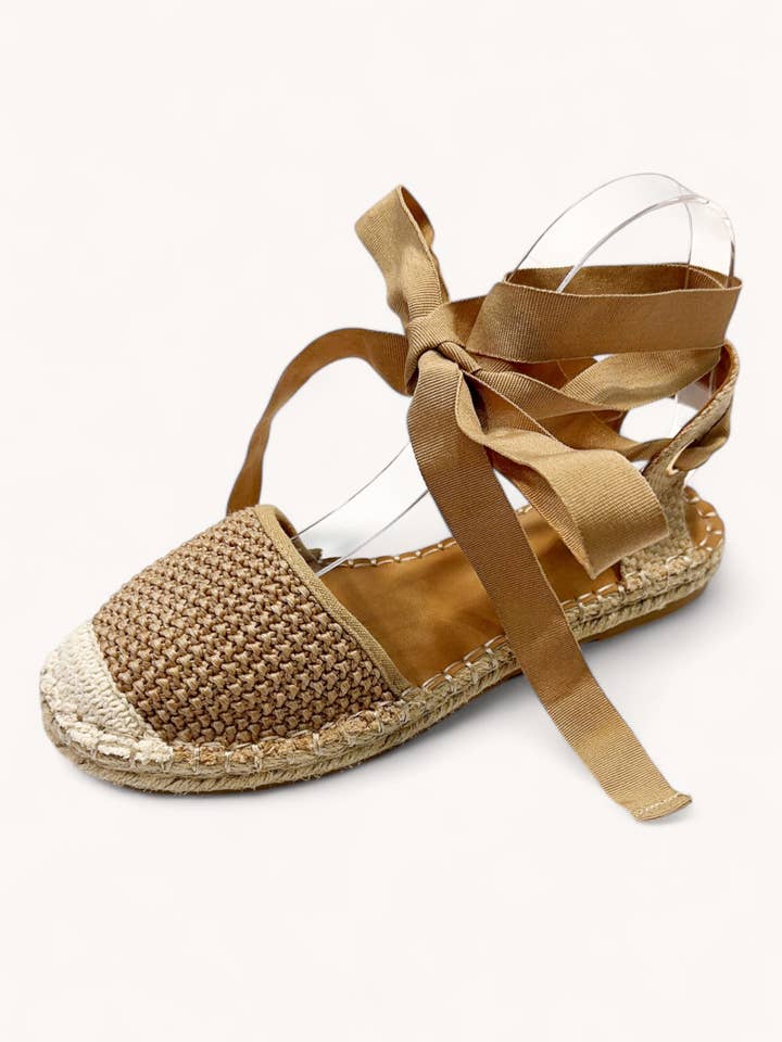 CCOCCI - Wholesale Flats - Women's - CABO-20 LACE UP ANKLE STRAP ESPADRILLES FLATS