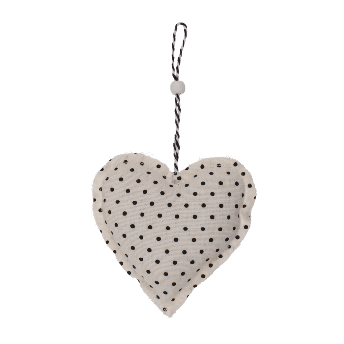 Out of the blue KG - Venta al por mayor Conjuntos de adornos - Estrella y corazón de tela color crema para colgar, con puntos y rayas, aprox. 13 x 12 cm, 4 diseños surtidos3