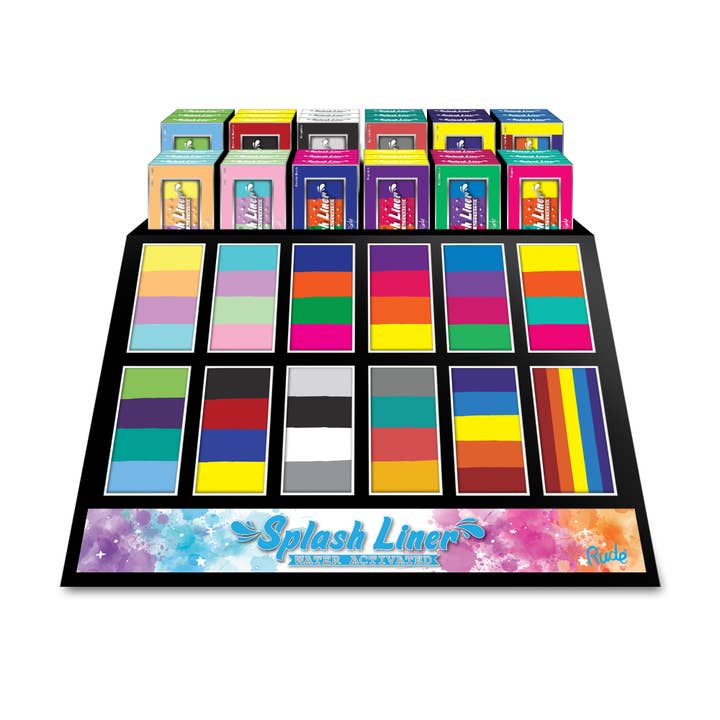 Splash Liner Display Set, 144 pcs for wholesale by Rude Cosmetics
