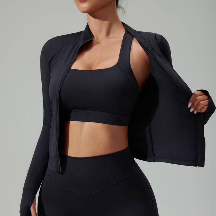 Sodalemon - Wholesale Activewear set – Women′s - 3-Piece Set Jacket Sports Bra Leggings20