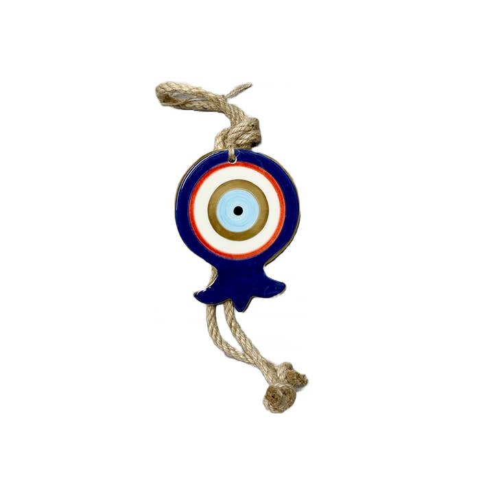 Melograno Sospeso in Ceramica Smaltata con Contorno Dorato per la vendita all'ingrosso da parte di So Blue Greek Ceramics and Gifts