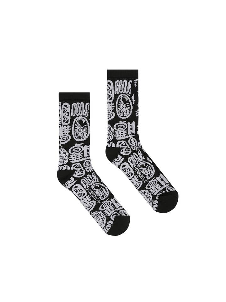 Scorpion Bay - Venta al por mayor Calcetines - Unisex - Calcetines de Rizo Scorpion Bay Negros "Aztec Escorpion"
